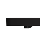 Parma Wall-Mounted Sink Fireclay 33.5 in. 1-Hole with Overflow in Matte Black