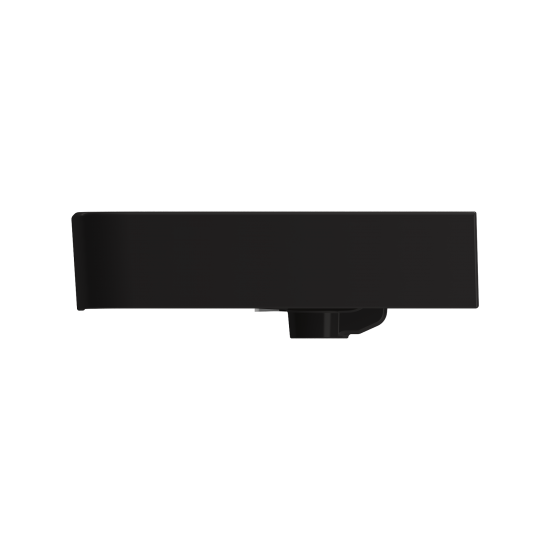 Parma Wall-Mounted Sink Fireclay 33.5 in. 1-Hole with Overflow in Matte Black