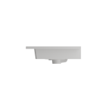 Ravenna Wall-Mounted Sink Fireclay 24.5 in. 1-Hole with Overflow in White