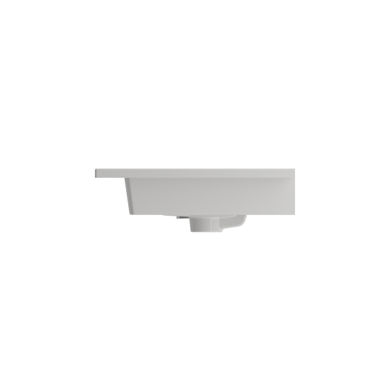 Ravenna Wall-Mounted Sink Fireclay 24.5 in. 1-Hole with Overflow in White