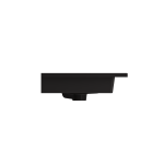 Ravenna Wall-Mounted Sink Fireclay 24.5 in. 3-Hole with Overflow in Matte Black