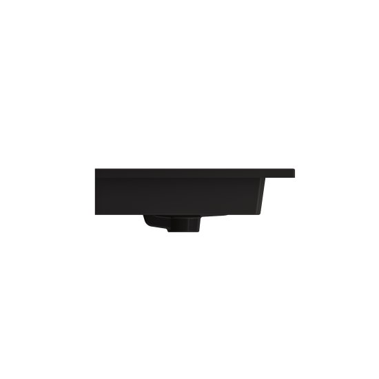 Ravenna Wall-Mounted Sink Fireclay 24.5 in. 3-Hole with Overflow in Matte Black