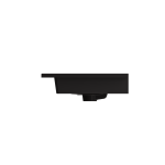 Ravenna Wall-Mounted Sink Fireclay 24.5 in. 3-Hole with Overflow in Matte Black