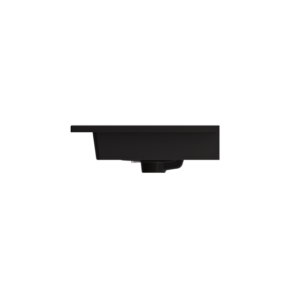 Ravenna Wall-Mounted Sink Fireclay 24.5 in. 3-Hole with Overflow in Matte Black