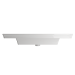 Lavita Wall-Mounted Console Sink Fireclay 40 in. 3-Hole with Overflow in White