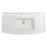 Lavita Wall-Mounted Console Sink Fireclay 40 in. 3-Hole with Overflow in White