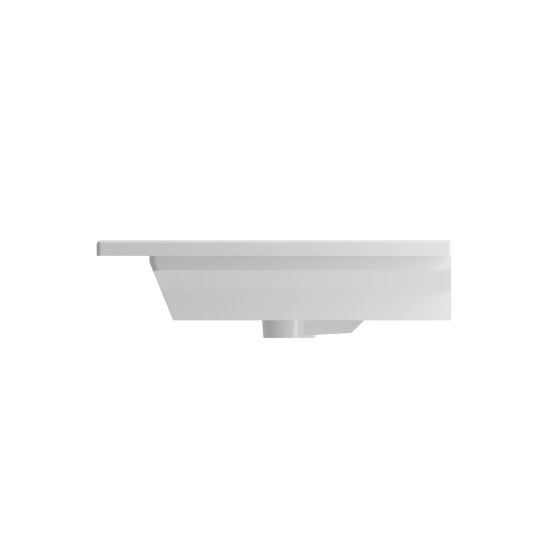 Ravenna Wall-Mounted Sink Fireclay 47.5 in. 1-Hole with Overflow in White