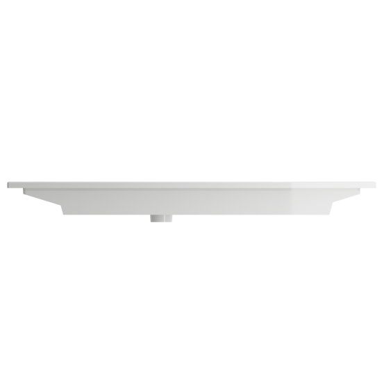 Ravenna Wall-Mounted Sink Fireclay 47.5 in. 3-Hole with Overflow in White