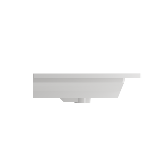 Ravenna Wall-Mounted Sink Fireclay 47.5 in. 3-Hole with Overflow in White