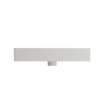 Milano Wall-Mounted Sink Fireclay 24 in. 1-Hole with Overflow in White