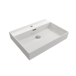 Milano Wall-Mounted Sink Fireclay 24 in. 1-Hole with Overflow in White