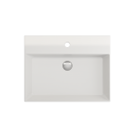 Milano Wall-Mounted Sink Fireclay 24 in. 1-Hole with Overflow in White