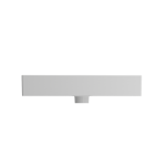 Milano Wall-Mounted Sink Fireclay 24 in. 1-Hole with Overflow in Matte White