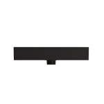 Milano Wall-Mounted Sink Fireclay 24 in. 1-Hole with Overflow in Matte Black