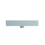 Milano Wall-Mounted Sink Fireclay 24 in. 1-Hole with Overflow in Matte Ice Blue