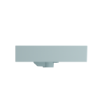 Milano Wall-Mounted Sink Fireclay 24 in. 1-Hole with Overflow in Matte Ice Blue