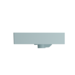 Milano Wall-Mounted Sink Fireclay 24 in. 1-Hole with Overflow in Matte Ice Blue