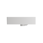 Milano Wall-Mounted Sink Fireclay 32 in. 1-Hole with Overflow in White