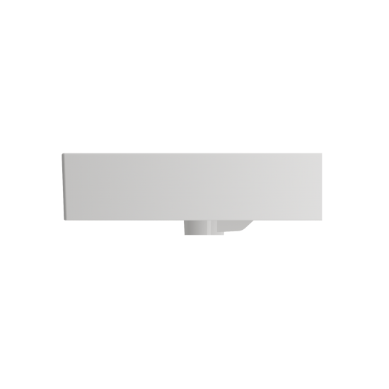 Milano Wall-Mounted Sink Fireclay 32 in. 1-Hole with Overflow in White