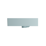 Milano Wall-Mounted Sink Fireclay 32 in. 1-Hole with Overflow in Matte Ice Blue