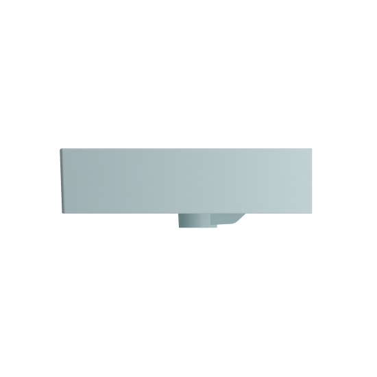 Milano Wall-Mounted Sink Fireclay 32 in. 1-Hole with Overflow in Matte Ice Blue