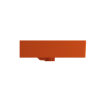 Milano Wall-Mounted Sink Fireclay 39.75 in. 1-Hole with Overflow in Orange