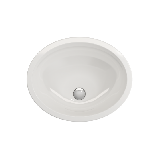 Parma Undermount Sink Fireclay 22 in. with Overflow in White