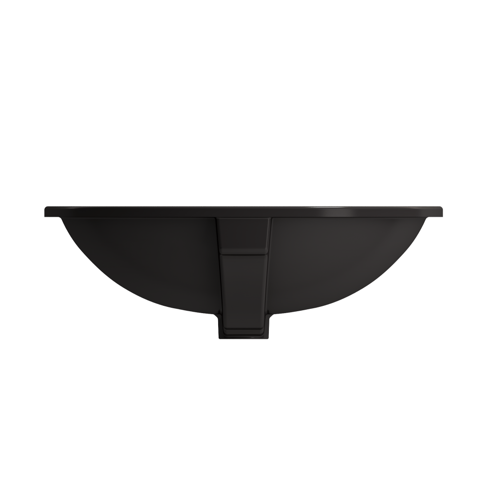 Parma Undermount Sink Fireclay 22 in. with Overflow in Matte Black