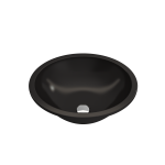 Parma Undermount Sink Fireclay 22 in. with Overflow in Matte Black