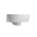 Milano Corner Sink Fireclay 12 in. 1-Hole with Overflow in Matte White