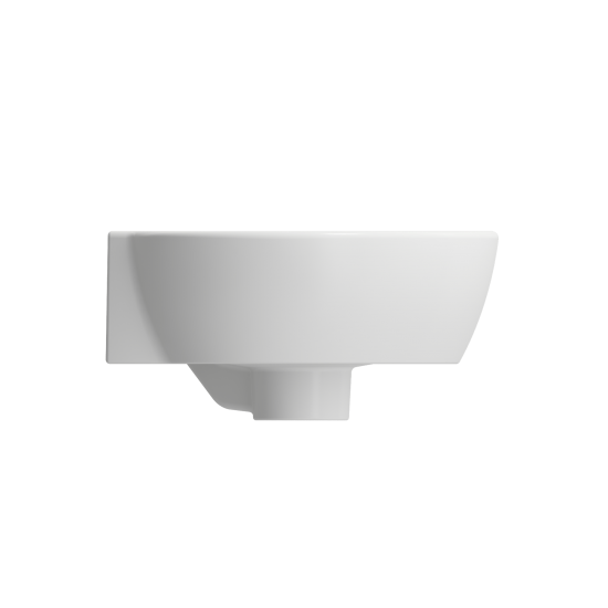 Milano Corner Sink Fireclay 12 in. 1-Hole with Overflow in Matte White