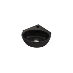 Milano Corner Sink Fireclay 12 in. 1-Hole with Overflow in Matte Black