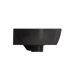 Milano Corner Sink Fireclay 12 in. 1-Hole with Overflow in Matte Black
