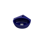 Milano Corner Sink Fireclay 12 in. 1-Hole with Overflow in Sapphire Blue