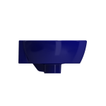 Milano Corner Sink Fireclay 12 in. 1-Hole with Overflow in Sapphire Blue