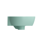 Milano Corner Sink Fireclay 12 in. 1-Hole with Overflow in Matte Mint Green