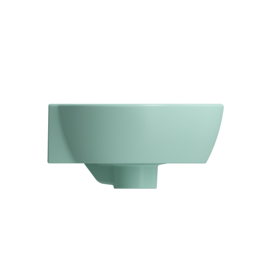 Milano Corner Sink Fireclay 12 in. 1-Hole with Overflow in Matte Mint Green