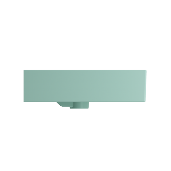 Milano Wall-Mounted Sink Fireclay 47.75 in. Double Bowl in Matte Mint Green