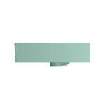 Milano Wall-Mounted Sink Fireclay 47.75 in. Double Bowl in Matte Mint Green