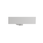 Milano Wall-Mounted Sink Fireclay 47.75 in. 1-Hole with Overflow in White