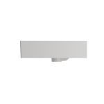 Milano Wall-Mounted Sink Fireclay 47.75 in. 1-Hole with Overflow in White