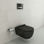 Vettore Wall-Hung Toilet Bowl in Black