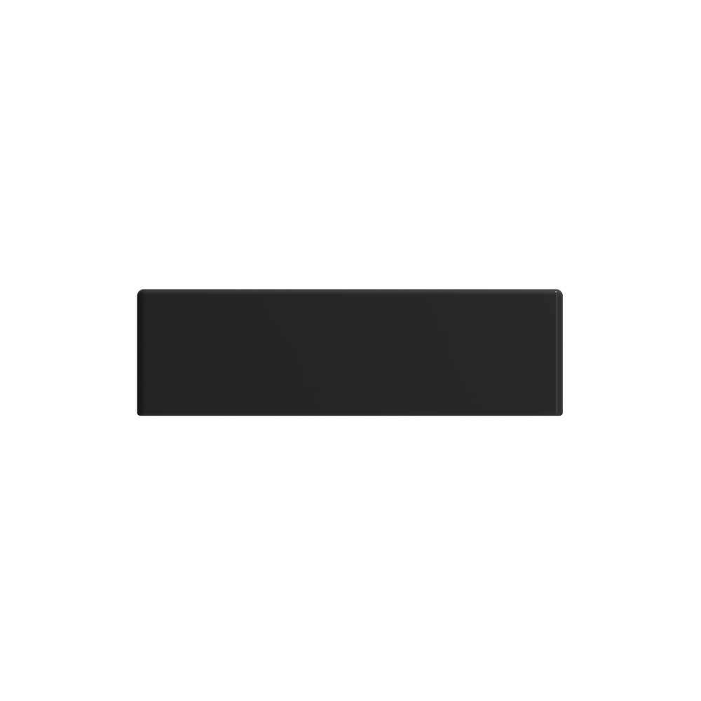 Milano Wall-Mounted Sink Fireclay 14.5 in Left Side Faucet Deck in Matte Black