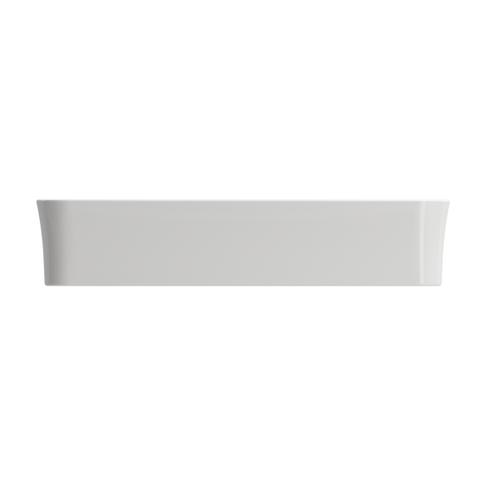 Sottile Rectangle Vessel Fireclay 21.5 in. with Matching Drain Cover in White