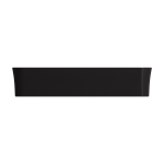 Sottile Rectangle Vessel Fireclay 21.5 in. with Drain Cover in Matte Black