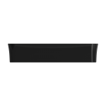 Sottile Rectangle Vessel Fireclay 21.5 in. with Matching Drain Cover in Black