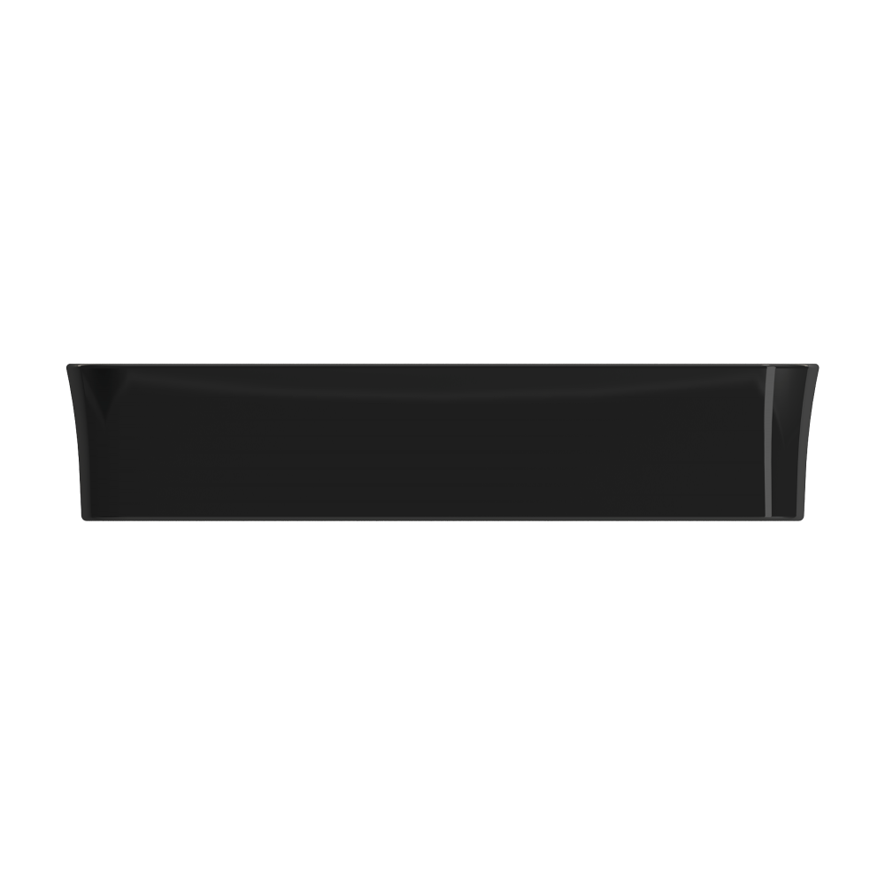 Sottile Rectangle Vessel Fireclay 21.5 in. with Matching Drain Cover in Black Sottile Rectangle Vessel Fireclay 21.5 in. with Matching Drain Cover in Black