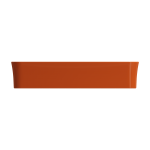 Sottile Rectangle Vessel Fireclay 21.5 in. with Matching Drain Cover in Orange