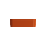 Sottile Rectangle Vessel Fireclay 21.5 in. with Matching Drain Cover in Orange