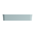 Sottile Rectangle Vessel Fireclay 21.5 in. with Drain Cover in Matte Ice Blue